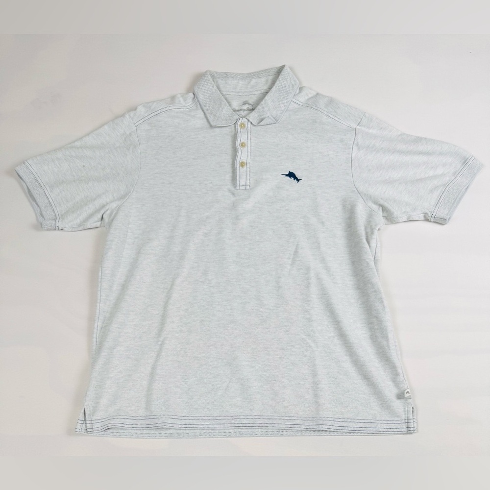 Tommy Bahama Contrast Stitch Emfielder 2.0 Polo Gray Men’s Large
